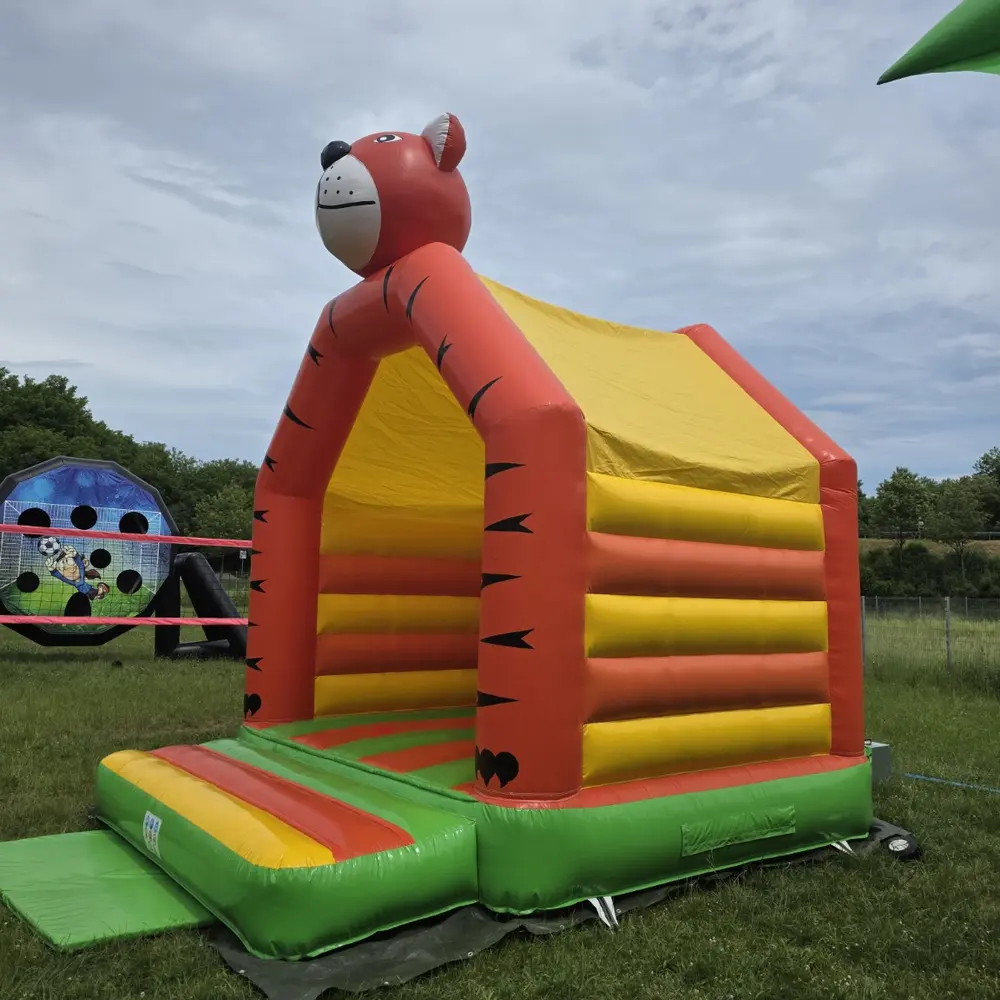 Hüpfburg Tiger Seitenansicht